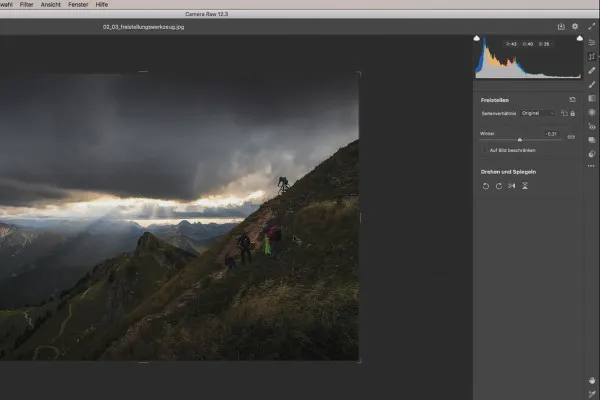 Camera Raw-opplæring: 2.3 | Beskjæring