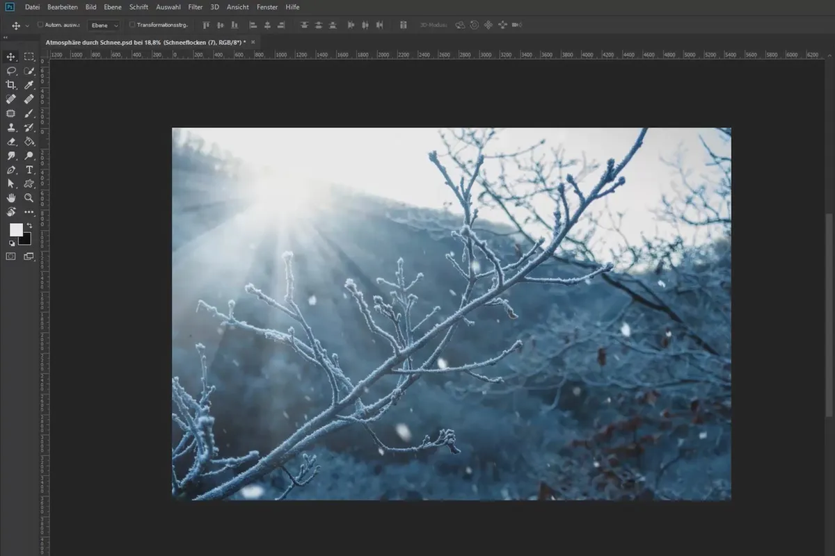 Texturen in Photoshop kreativ anwenden: 1 Atmosphäre durch Staub und Schnee
