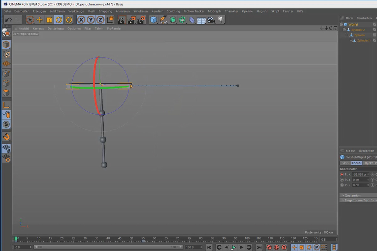 Creating 3D animation in Cinema 4D: 2.5 Follow Through & Overlapping Action