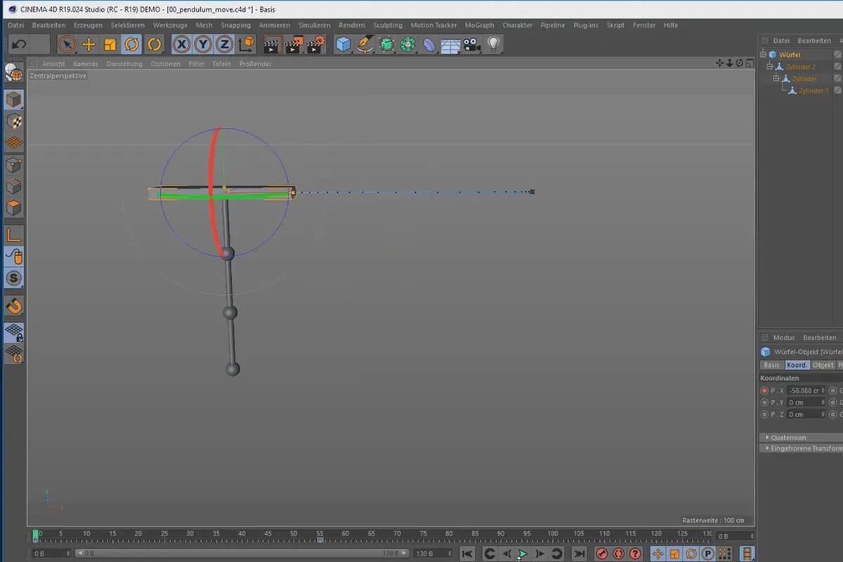 3D-Animation erstellen in Cinema 4D: 2.5 Follow Through & Overlapping Action