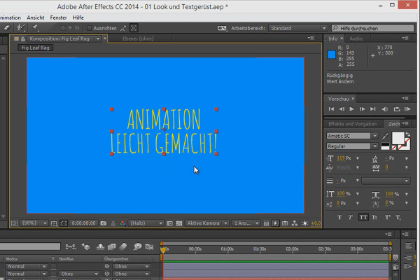 Animation let at lave: Tekstblink