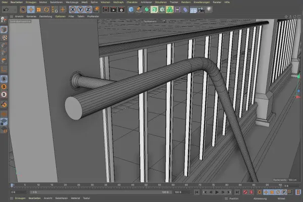 Cinema 4D-Tutorial "Underground": 1.17 Rail