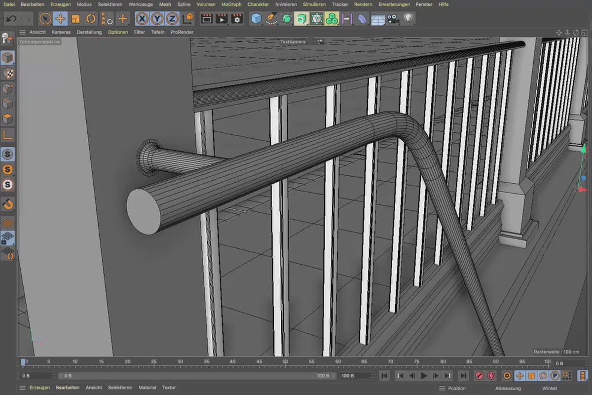 Cinema 4D 튜토리얼 "Underground": 1.17 기차