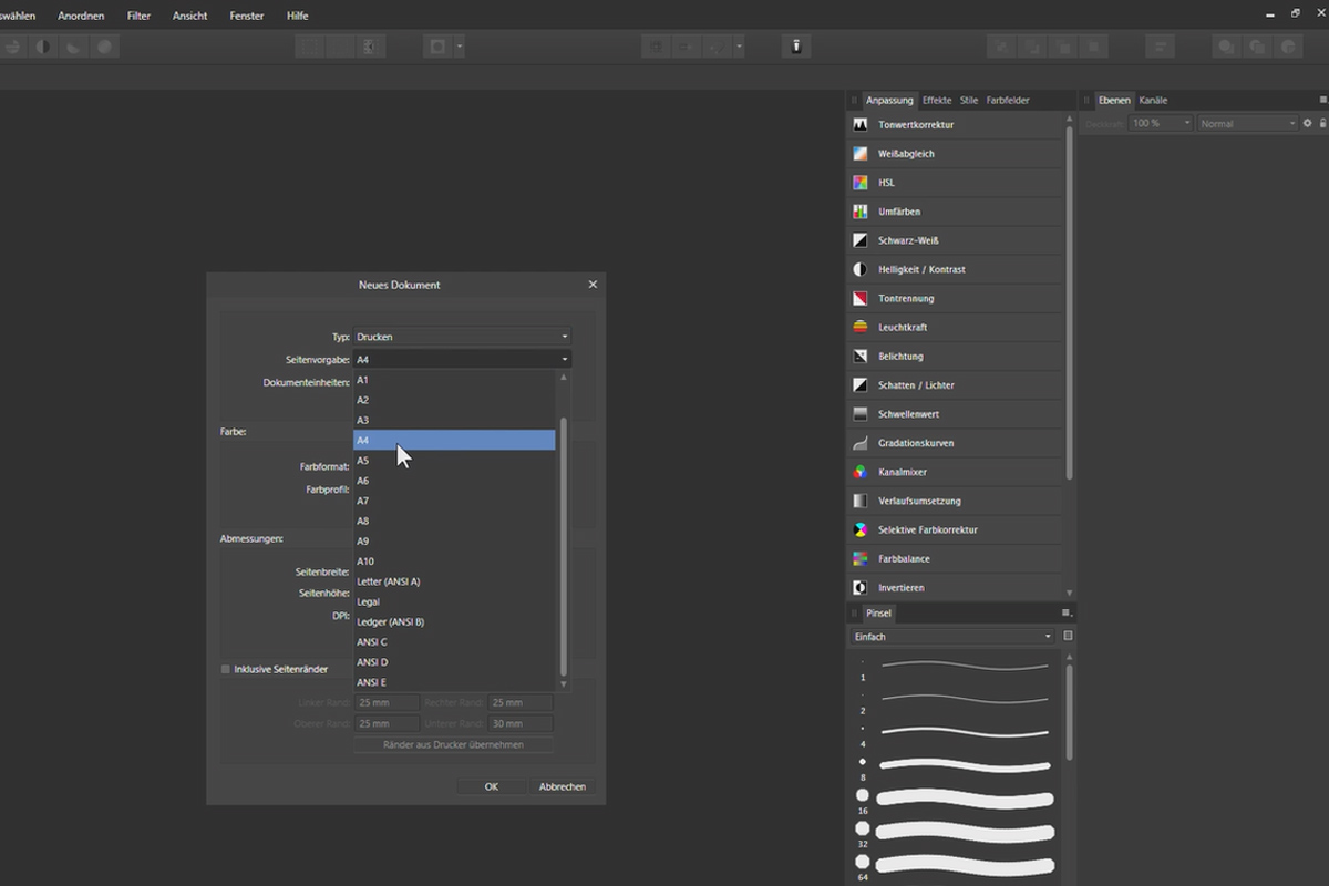 Affinity Photo-opplæring - Grunnleggende: 1.6 | Opprett et dokument