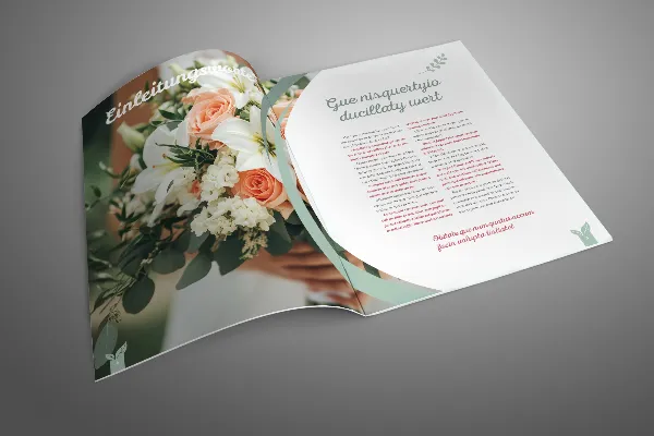Perfectā kāzu avīzes veidne vertikālā formātā - 2. versija