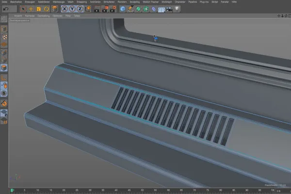 실습에서 Cinema 4D - 우주 정거장 모델링과 조명: 06 바닥 패널
