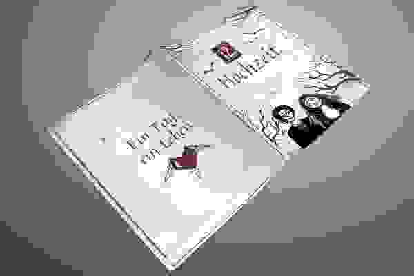 La plantilla perfecta de periódico de bodas en formato vertical - estilo gótico en rosa y negro