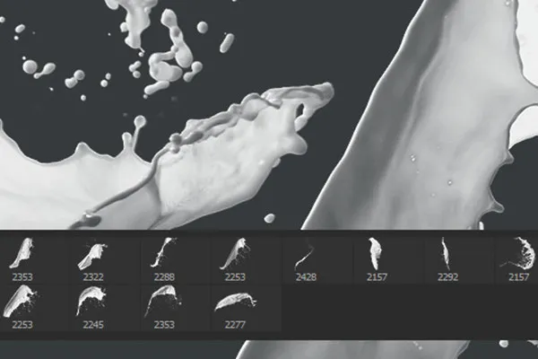 Πινέλα για το Photoshop, GIMP, Affinity Photo & Co: Milk-Bilder 6