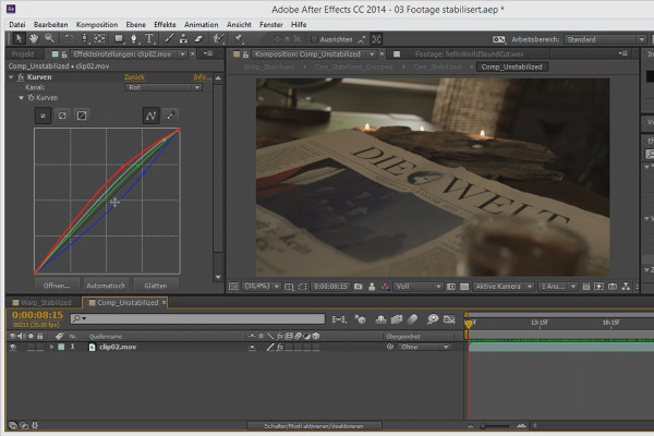 After Effects'te 3D projeler: Son Stabilizasyon