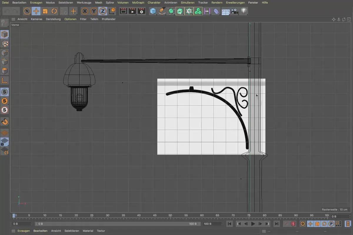 Cinema 4D-Tutorial "지하철": 1.18 템플릿