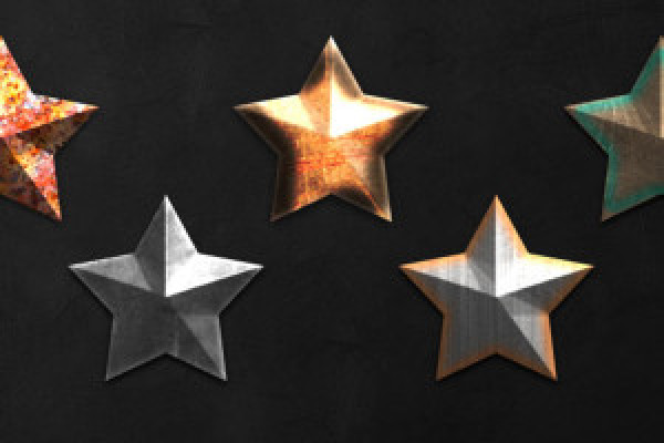 Photoshop styles for antique metal effects