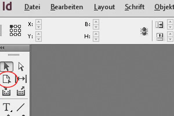 "InDesign" puslapio įrankis