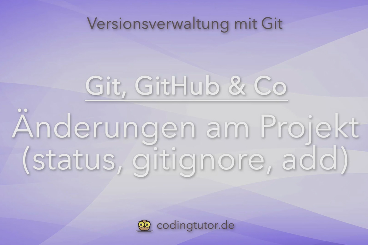 Versionshantering med Git, GitHub och andra – Ändringar i projektet (status, gitignore, add)