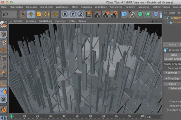 Cinema 4D spotyka Photoshop: I - 1.6. Wyjaśnienie Greeblera: wpływanie na kształty zasobów Stock Greebles