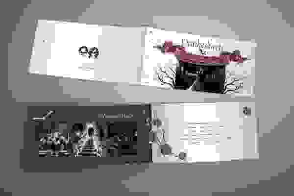 Plantilla imprimible para tarjeta de agradecimiento de boda - Versión 16: Estilo gótico