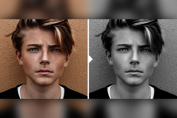 Photo preset for portraits (Lightroom, Camera Raw): 05 | BW Dark