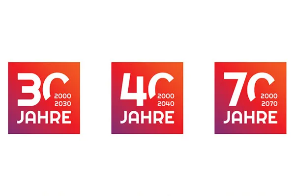 Zahlen-Design für Jubiläen und Geburtstage – Version 7
