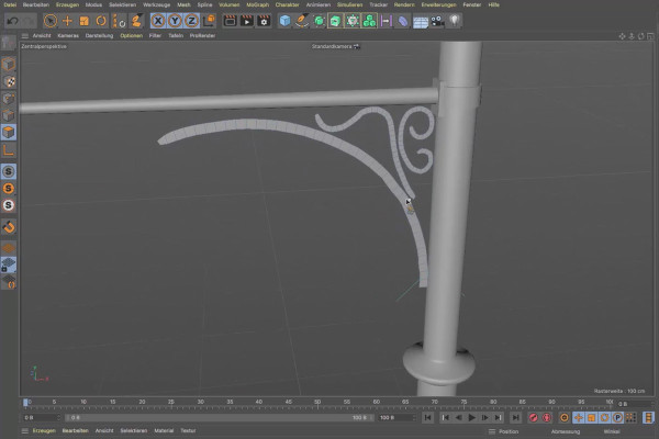 Cinema 4D-tutorial "Underground": 1.19 polygon pen