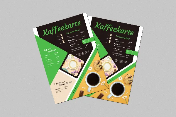 Opret kaffekort: Skabelon "Højt nydelse