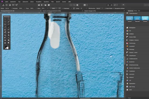 Affinity Photo로 외곽선 추출: 07 | 유리 물체 외곽선 추출