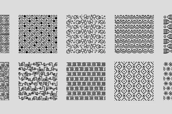 Wektoryzowane ornamenty dla Adobe Illustratora i Affinity Designera: Złożone geometrie