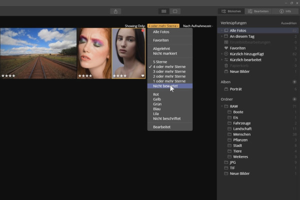 Tutorial de Skylum Luminar 4: 1.7 | Gestionar fotos II