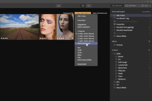 Skylum Luminar 4-tutorial: 1.7 | Administrer billeder II.
