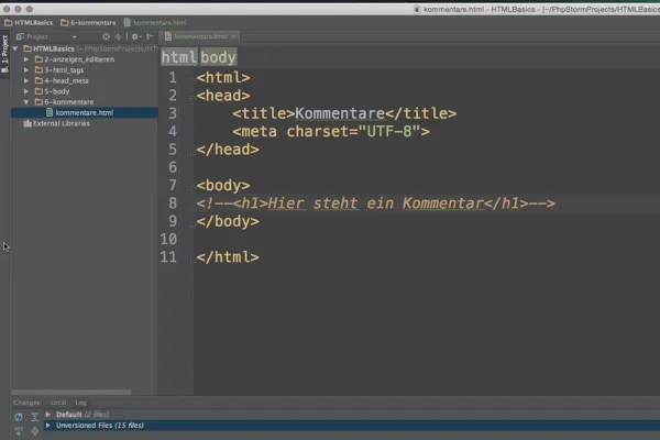 Grundlagen HTML, CSS und JavaScript – 07 Kommentare