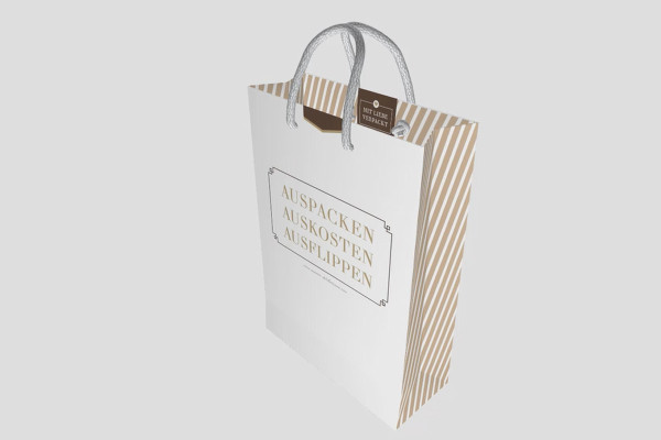 Designa och exportera en pappersbärkasse (goodie-bag) korrekt för tryck.