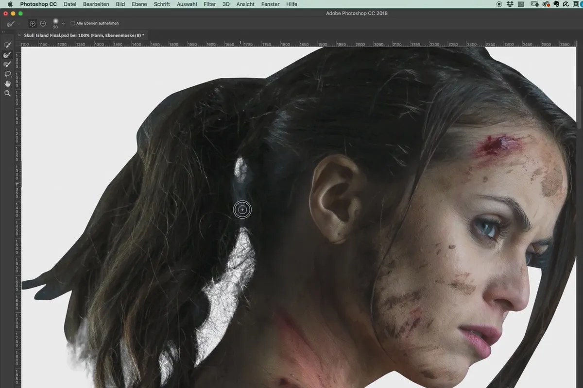 Criar um pôster no estilo de Tomb Raider - Tutorial de fotografia e Photoshop: 7 recortes.