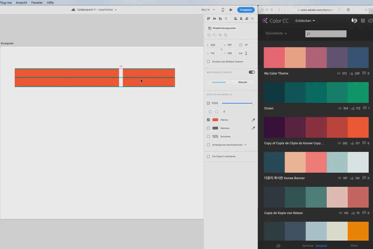 Adobe XD-Tutorial: 07 | Umgang mit Farben