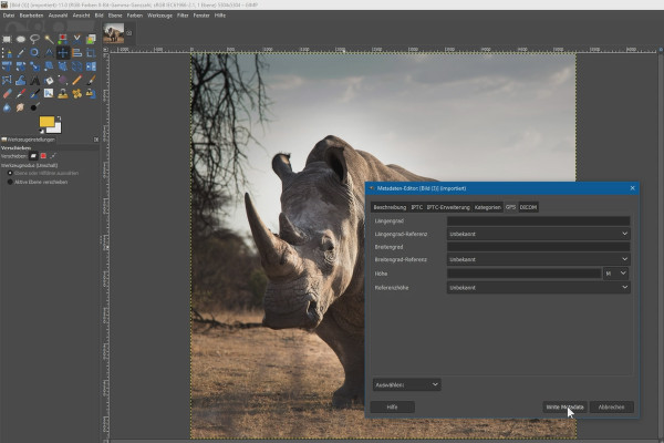 New features in GIMP 2.10: 1.6 | Metadata Editor