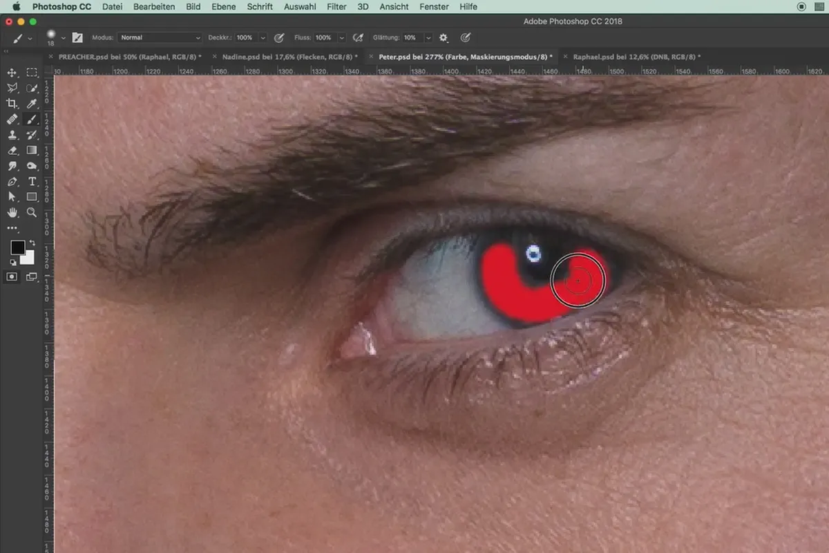 Filmplakat erstellen im Stil von Preacher – Fotoshooting & Photoshop-Tutorial: 7 Haut und Augen auffrischen