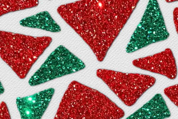 Glitter backgrounds in red and green