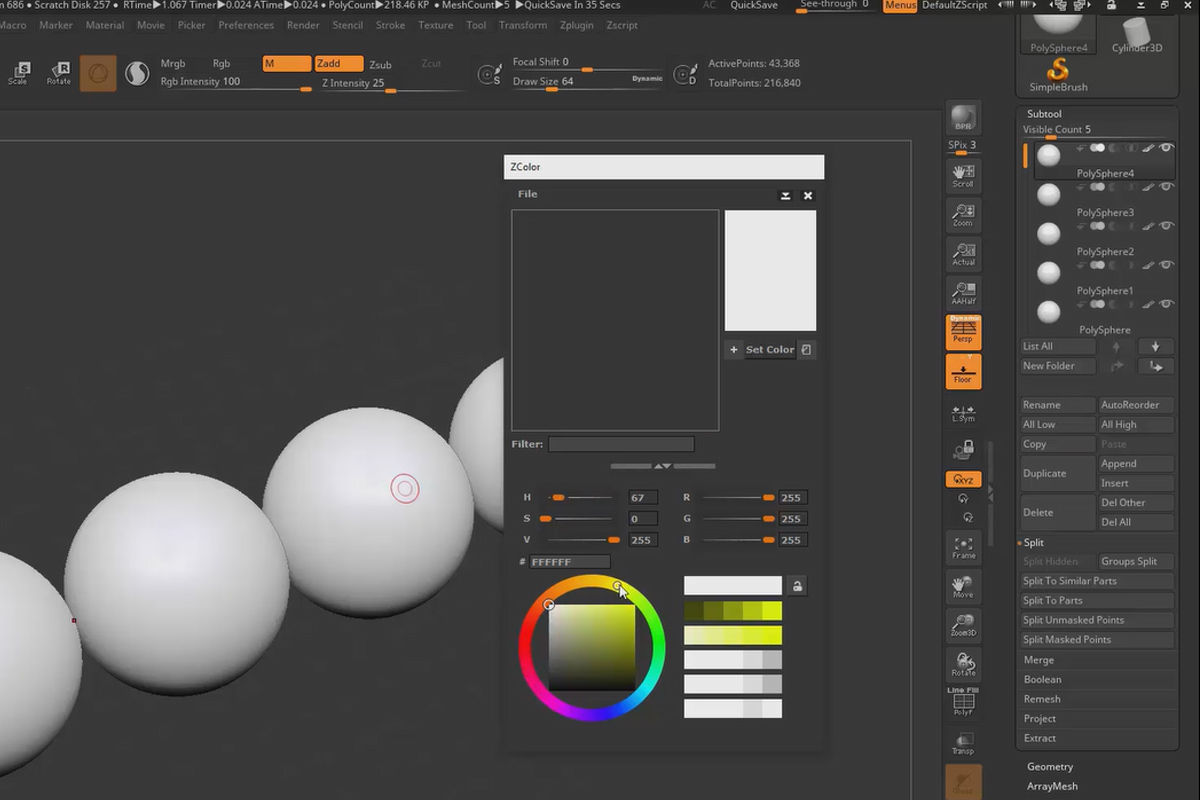 ZBrush 2019 - Video eğitimi güncellemesi: 6 | ZEklentisi: ZRenk
