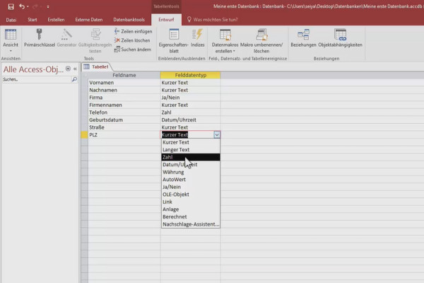 Bättre i Access: Bli en datahjälte - 2.4 Skapa exempel-tabell