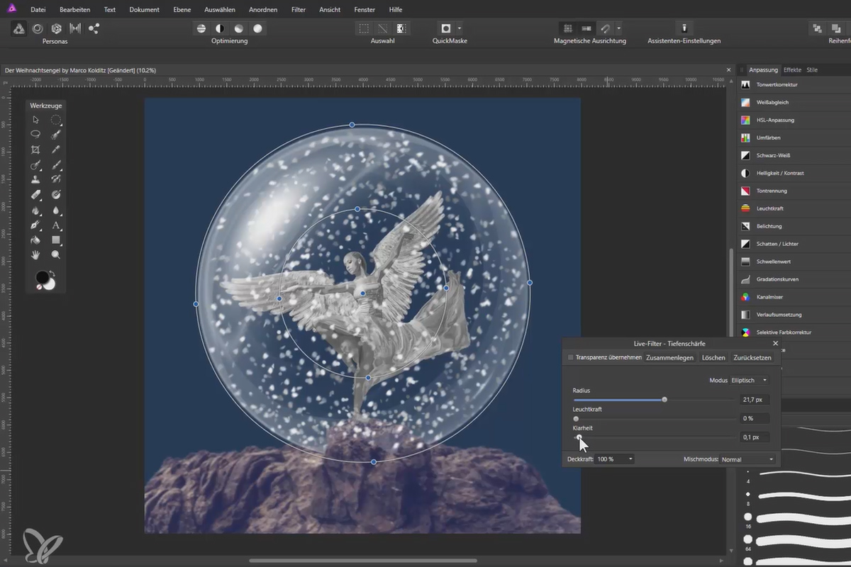Compositings i Affinity Photo: Julengler - Lag 7 snø
