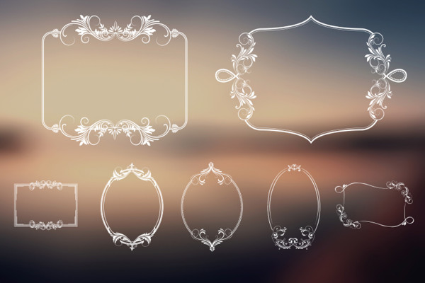 Decorative vector shapes and ornaments - package 07