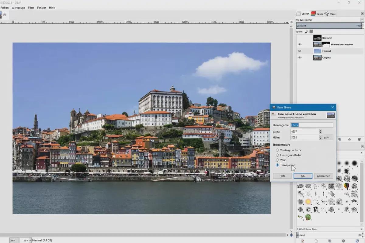 Bildbearbeitung mit GIMP: das Praxis-Tutorial – 7 Himmel austauschen