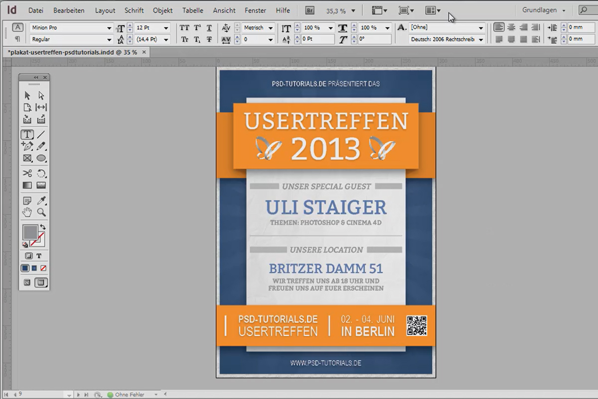 Designe plakat i Adobe InDesign - Del 1: Stråleeffekt