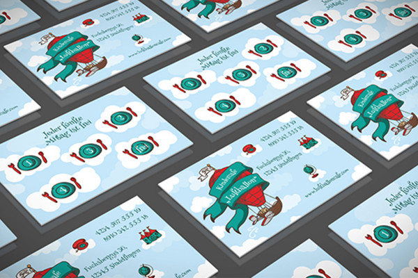 Plantilla de Photoshop para tarjetas de visita - variante 6
