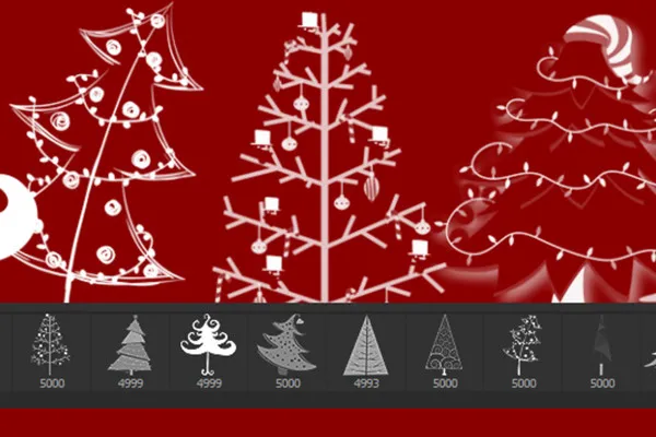 Das große Pinsel-Paket – Winter, Weihnachten & Silvester 7: Weihnachtsbäume
