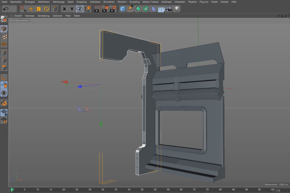 Praktik i Cinema 4D - Modellering och belysning av en rymdstation: 07 Funktionsteiler