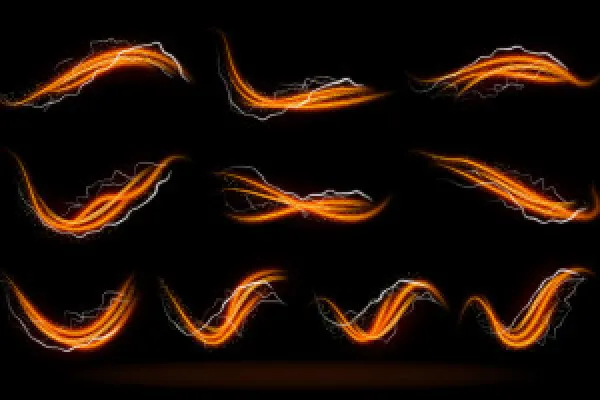 Glowing Light Trails for Photoshop and Affinity Photo - intertwined light trails 1