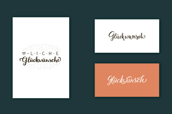Lettering d'anniversaire : 07 | "Meilleurs voeux", "Félicitations