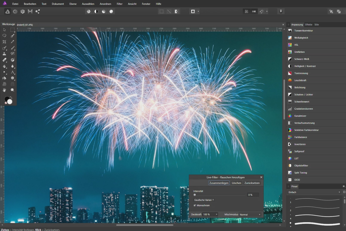Affinity Photo - creatieve beeldbewerking met overlays: 07 | Vuurwerk