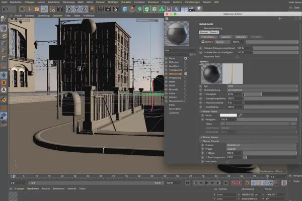 Cinema 4D-튜토리얼 "Underground": 2.1 아스팔트