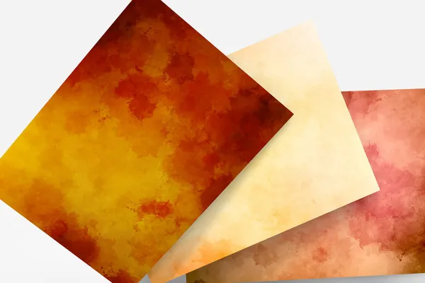 Hochaufgelöste Texturen: farbige Aquarelle in Orange