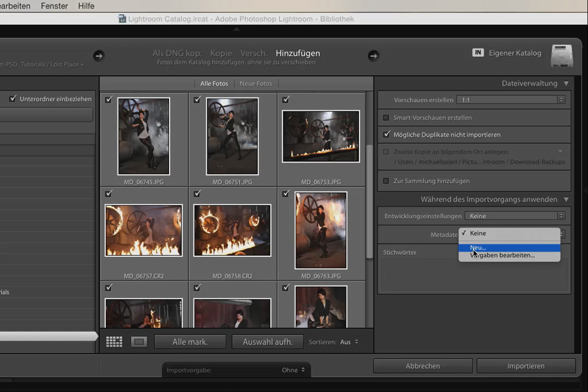 Lightroom para principiantes y usuarios de nivel intermedio: 02 - Importación - 2.3 - Especificaciones de metadatos