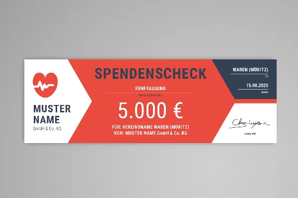 Design-Vorlagen für euren Sportverein – Vol. 2: Spendenscheck